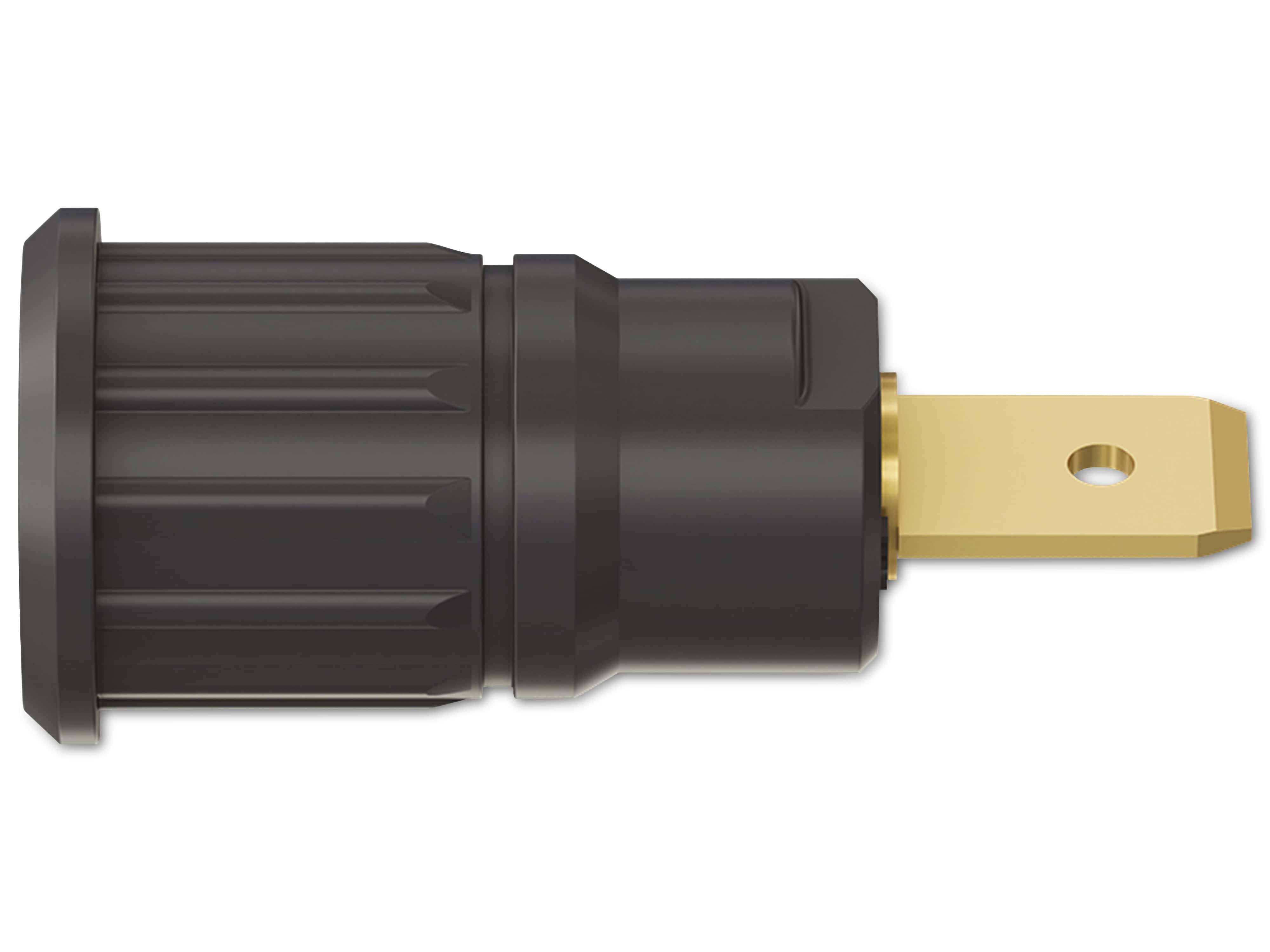 STÄUBLI Sicherheitsbuchse, 23.3150-21, 4 mm , schwarz, 1000 V, CAT III, 32 A / 600 V, CAT IV, 32 A