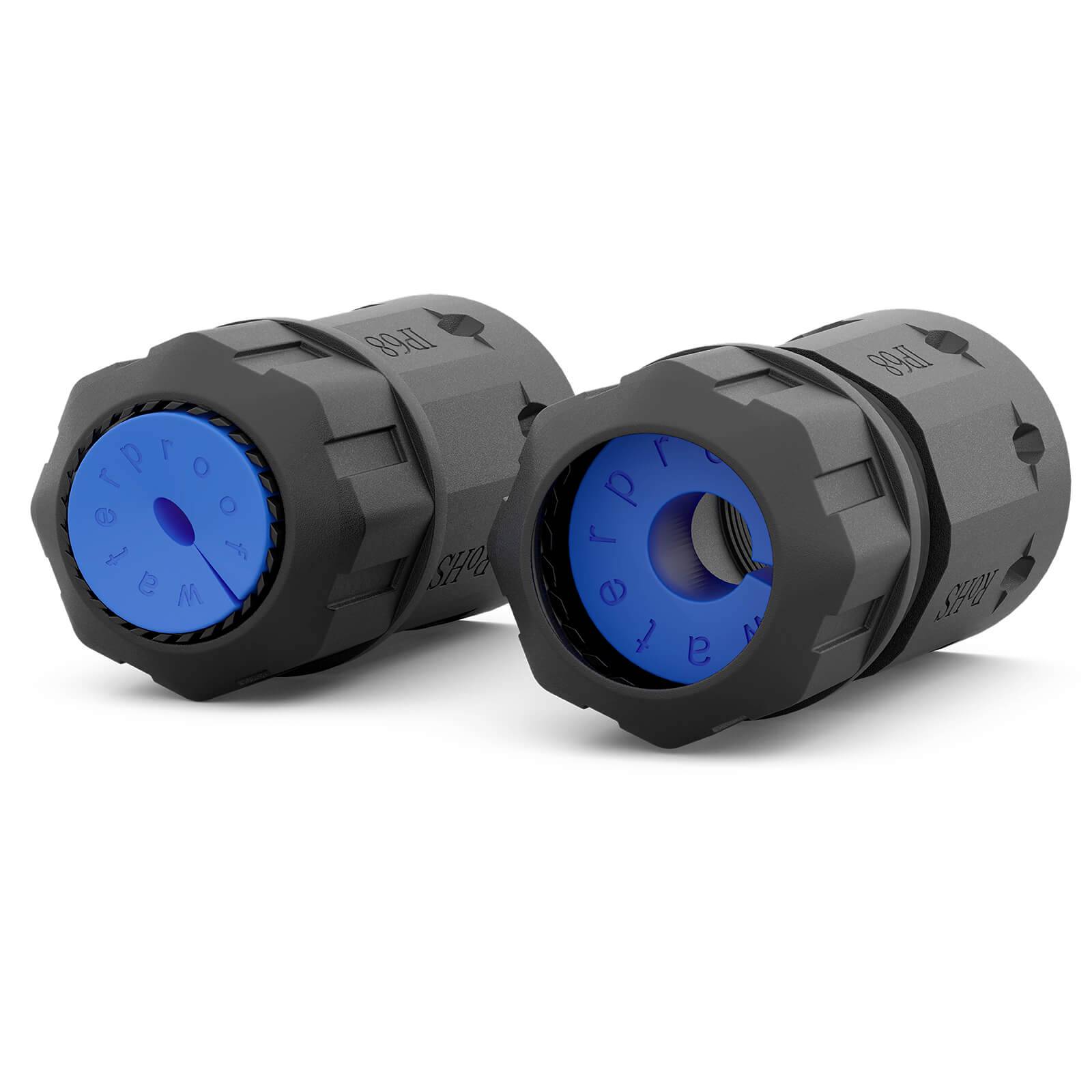 hb-digital Kabel Verbinder CAT 7 Patchkabelkupplung Outdoor Netzwerk Steckverbinder IP68 wasserdicht Adapter RJ45 LAN Buchse