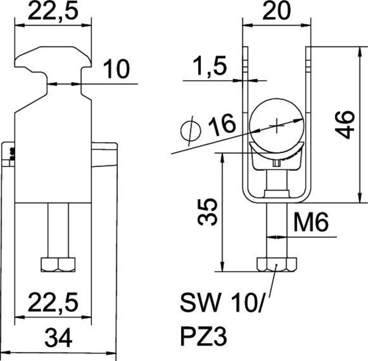 OBO Bettermann Bügelschelle BS-H1-K-16 A2