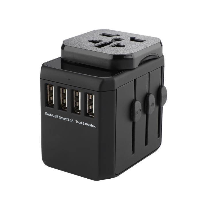 Weltreise-Adapter 4 USB-A-Anschlüsse mit Universal auf EU