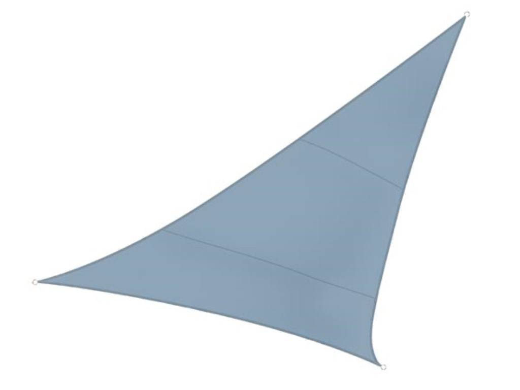 Perel Sonnensegel, wasserabweisend, 5 x 5 x 5 m, 160 g/m², Polyester, Dreieck, Hellgrau