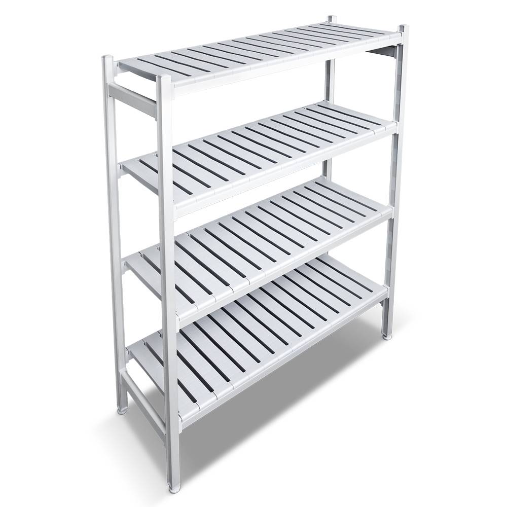 ETERNASOLID Modulares Aluminium/Kunststoff-Standregal Skutvik, 115 x 45 x 245 cm (BxTxH), mit 4 Böden