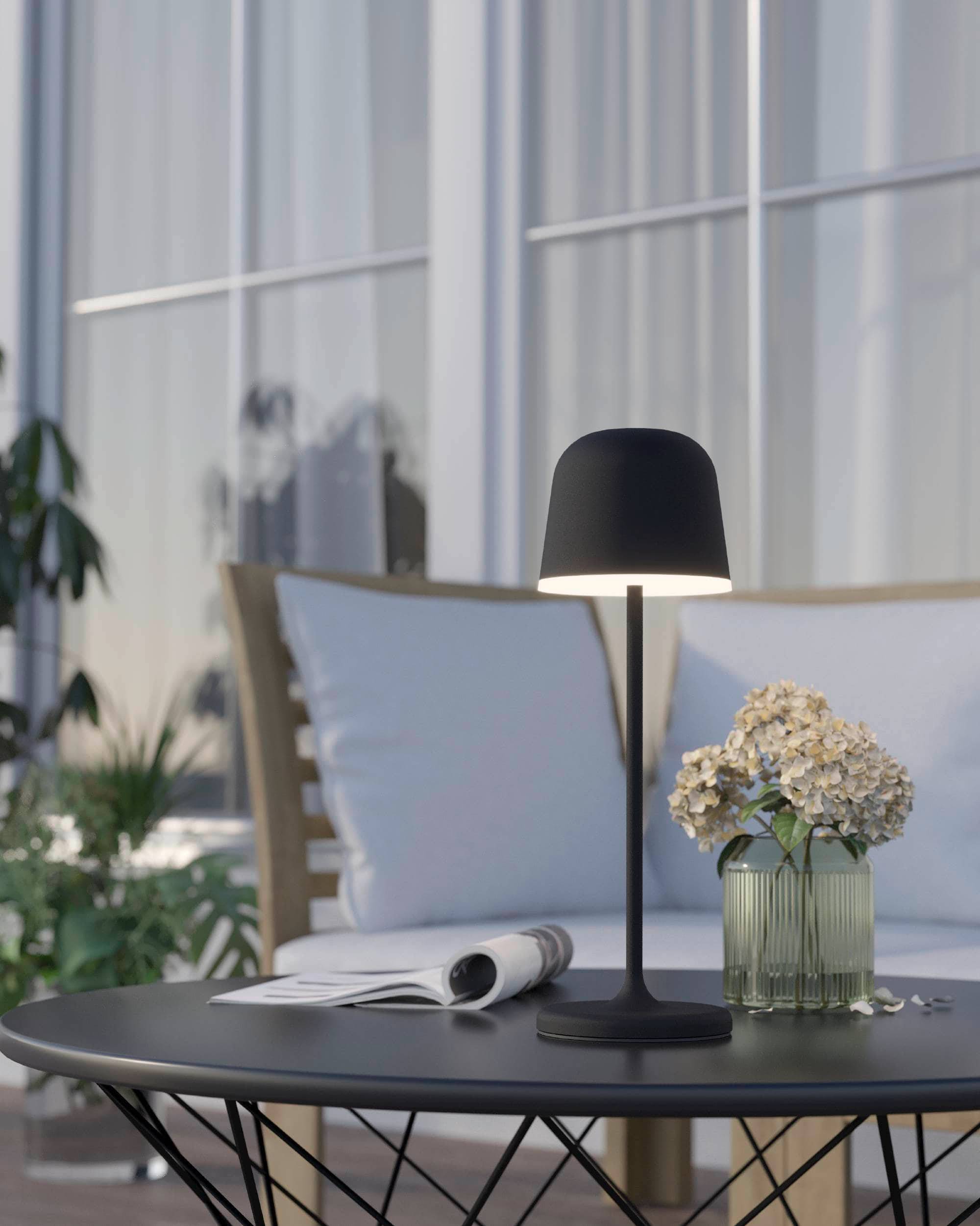 EGLO LED-Akku-Tischleuchte 900457 schwarz 2,2 W, 200 lm, 3000 K, IP54