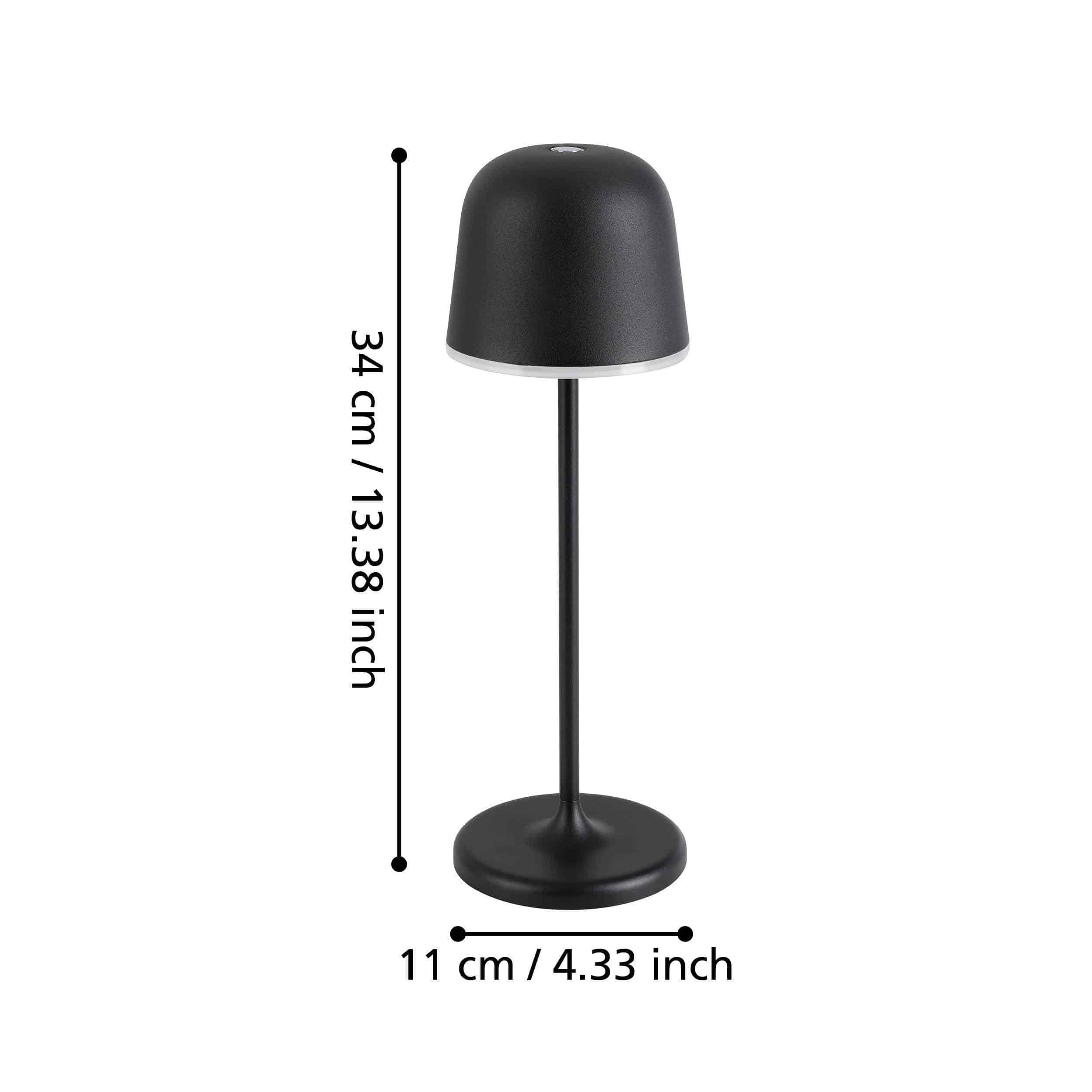 EGLO LED-Akku-Tischleuchte 900457 schwarz 2,2 W, 200 lm, 3000 K, IP54