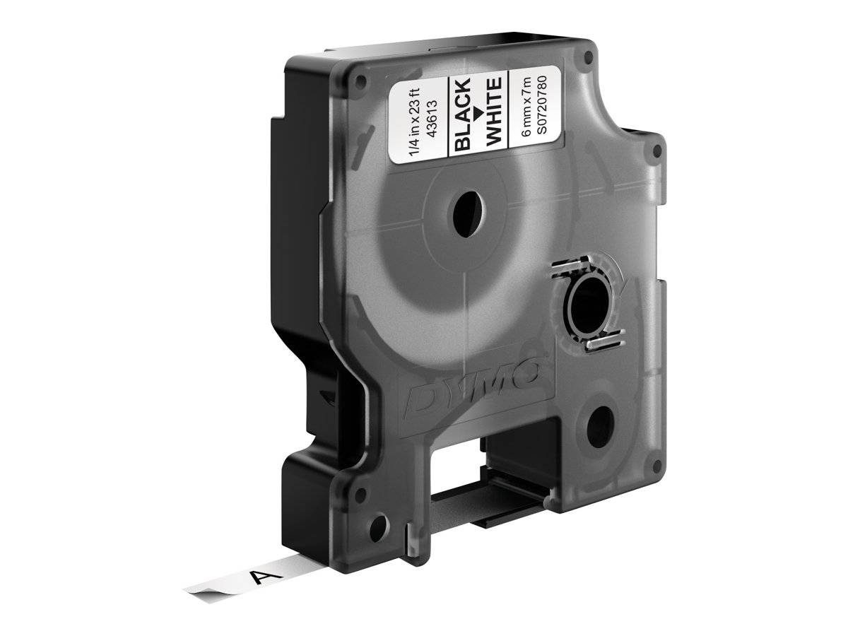 DYMO D1 Schriftband 43613 6mmx7.0m schwarz->weiß