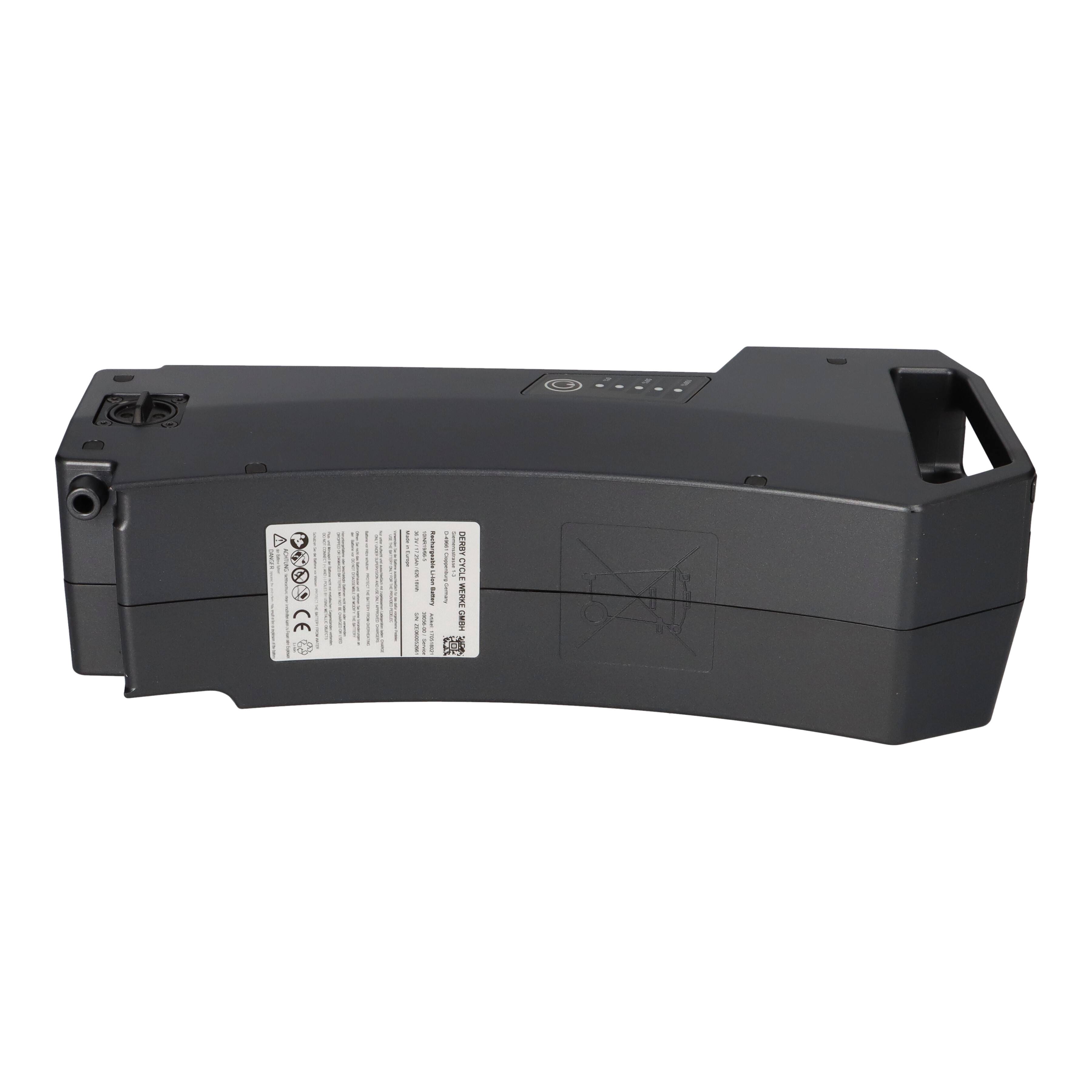 Derby Impulse Evo Sitzrohr Akku 36V 17,25Ah 621Wh – E-Bike Akku 39056-00