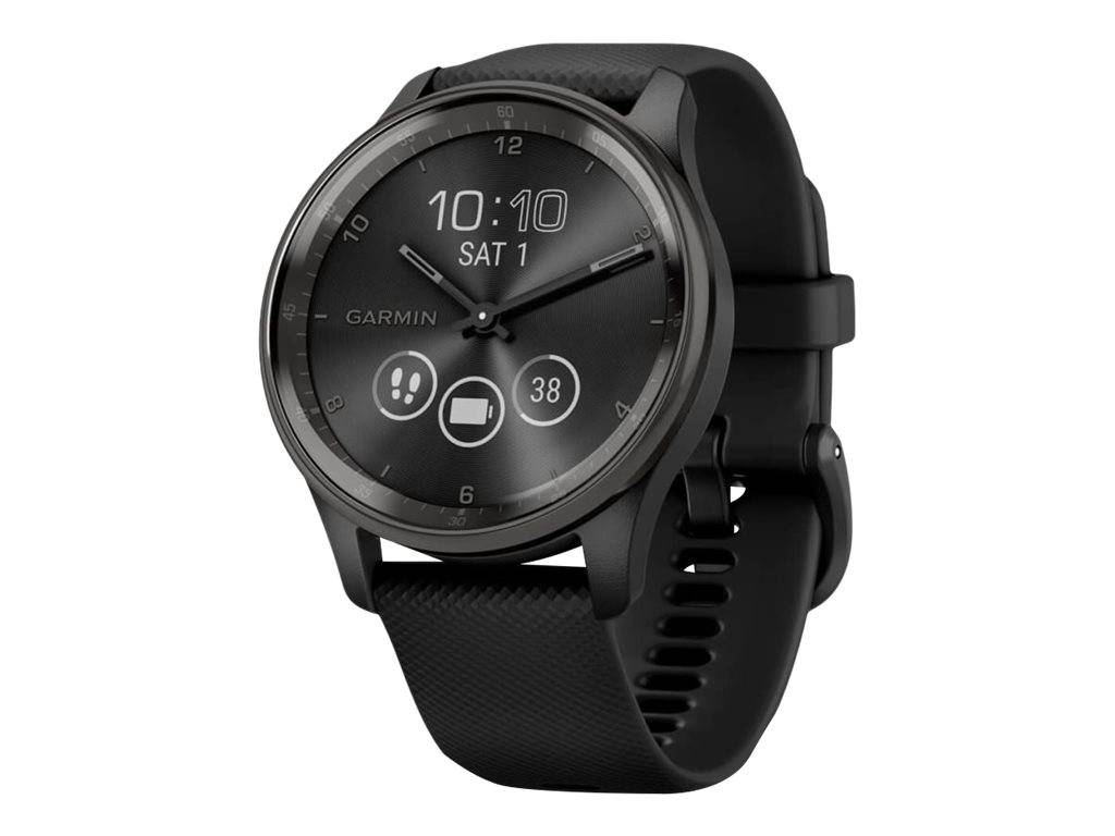 Garmin vívomove Trend - 40 mm - schwarz - intelligenteUhr mit Band - Silikon -
