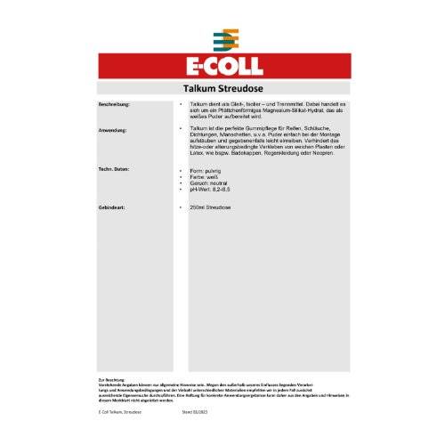 Talkum 250 ml Streudose ECOLL