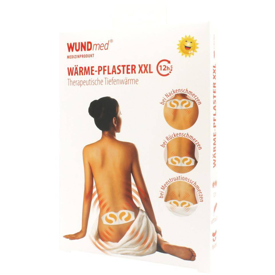 WUNDmed® Wärme-Pflaster XXL 12h, schmerzlindernd, hautfreundlich, flexibel, 12/VE