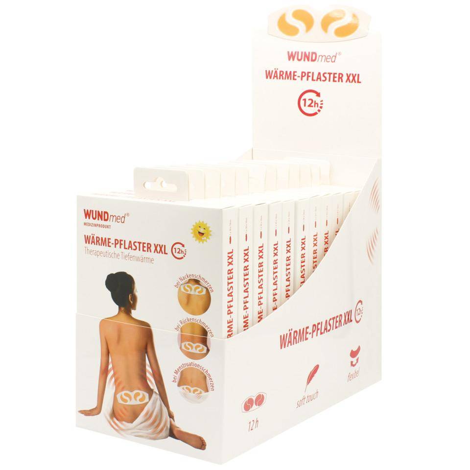 WUNDmed® Wärme-Pflaster XXL 12h, schmerzlindernd, hautfreundlich, flexibel, 12/VE
