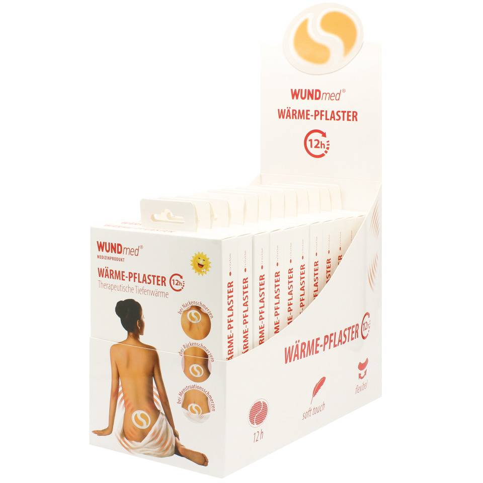WUNDmed® Wärme-Pflaster 12h, schmerzlindernd, hautfreundlich, flexibel, 12/VE