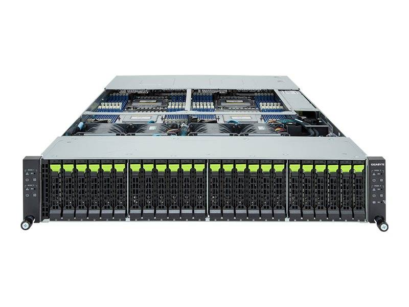 Gigabyte H273-Z80 (rev. AAW1) - 4 Knoten - Cluster - Rack-Montage - 2U - zweiweg - keine CPU - RAM 0 GB 6.4 cm (2.5"")