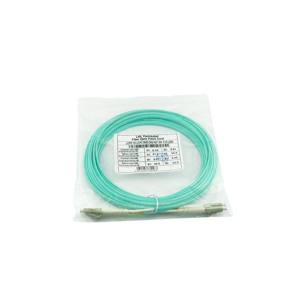 BlueOptics Duplex LWL Patchkabel LC-LC Multimode OM3 5 Meter