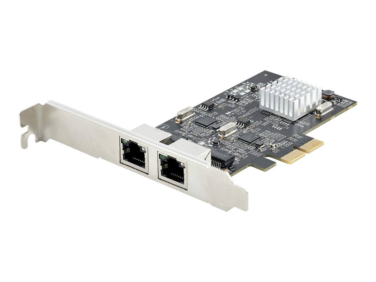 StarTech.com 2-Port 2.5Gbps NBASE-T PCIe Network Card, Intel I225-V, Dual-Port Computer Network Card, Multi-Gigabit NIC,