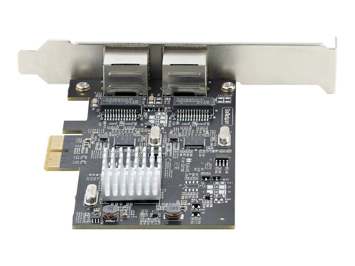 StarTech.com 2-Port 2.5Gbps NBASE-T PCIe Network Card, Intel I225-V, Dual-Port Computer Network Card, Multi-Gigabit NIC,