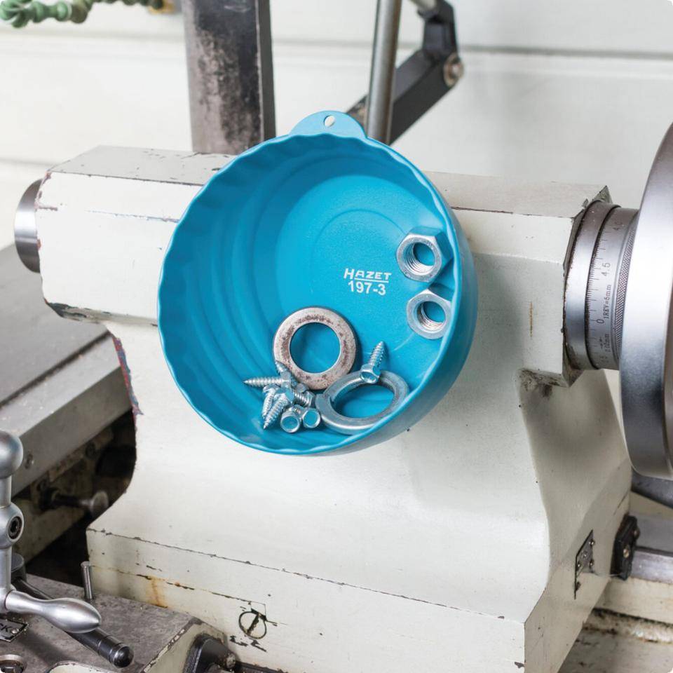 HAZET® Magnetschale, blau, Kunststoff, 80mm gummierter Magnet, Ø150mm, 0,38kg