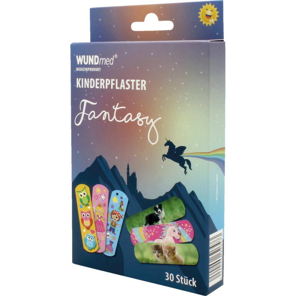 WUNDmed® Kinderpflaster Fantasy, lustige Motiven, 30 Sück einzeln verpackt, 63x19mm
