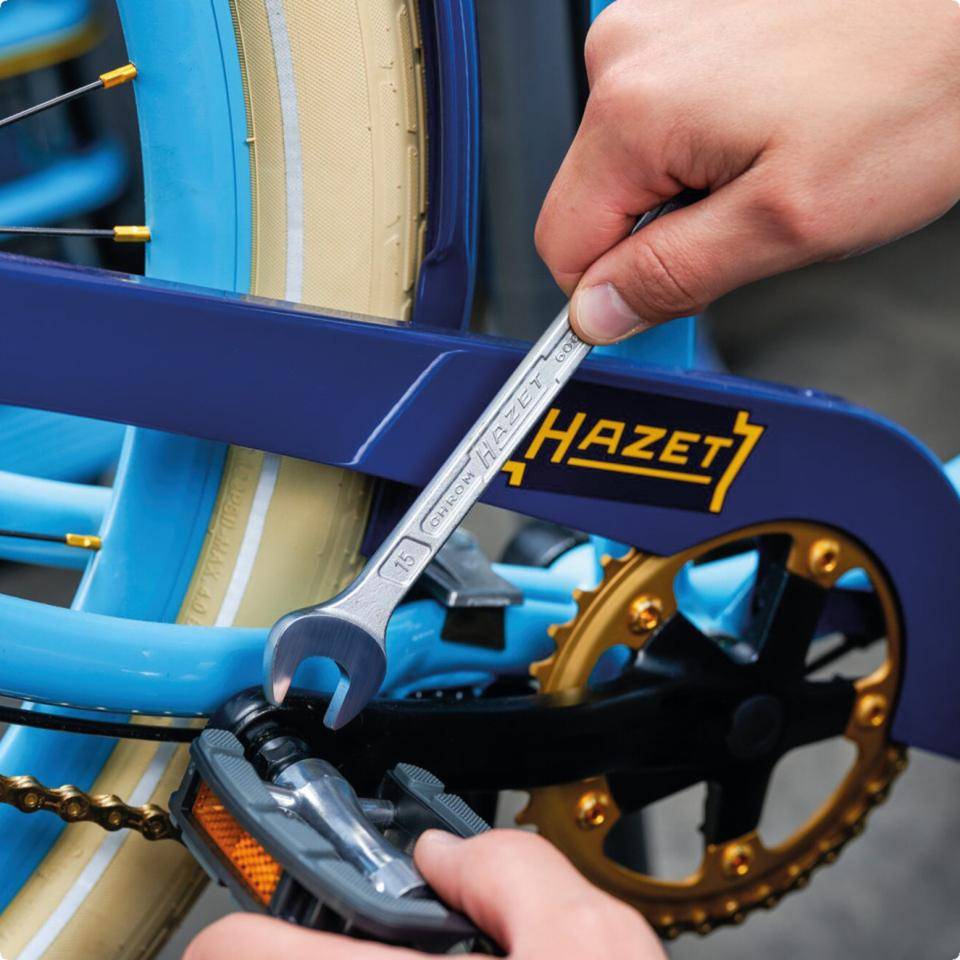HAZET® Ring Maulschlüssel SW17, lange Ausführung, Schlüsselweite17mm, 242,5mm