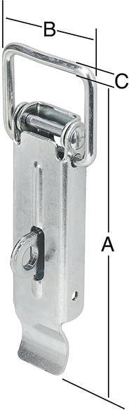 Spannverschluss 138X47mm verz.