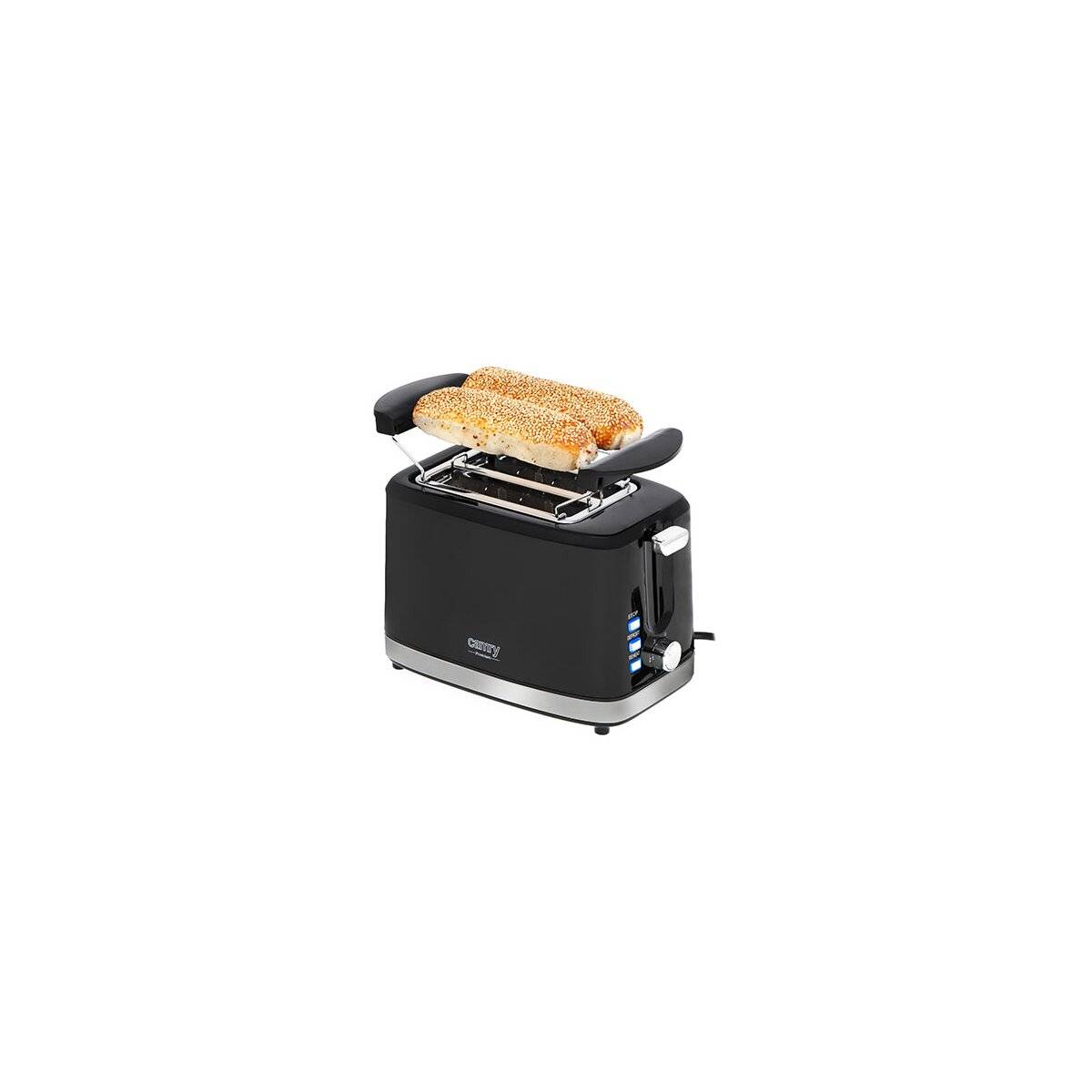 Camry CR 3218 2-Scheiben-Toaster mit 6 Stufen, 900 W - Schwarz