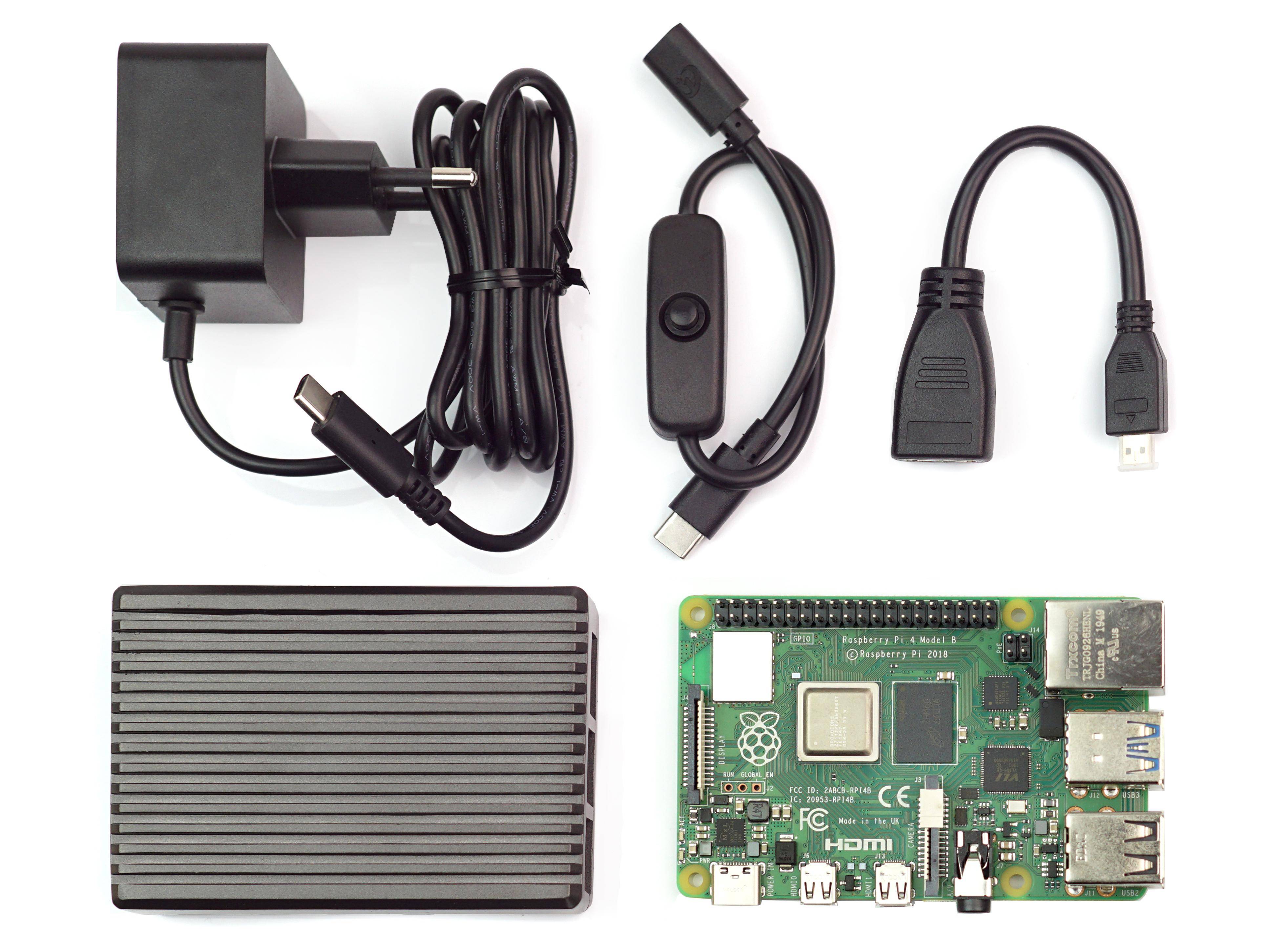 Raspberry Pi 4 Computer Modell B, 2GB RAM, Full Armor Kit