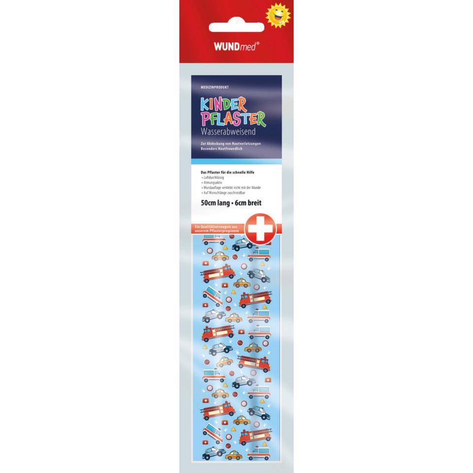 WUNDmed® Kinderpflaster, zuschneidbar, lustige Motive, luftdurchlässig, 6cmx50cm