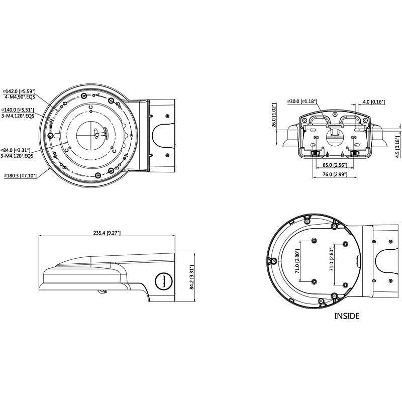 Dahua PFB211W Halterung, Halterung, Zubehörartikel | Anwendung: Videoüberwachung | Farbe: Weiß