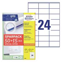 AVERY ZWECKFORM - Universal-Etiketten 70 x 36 mm 1560 Etiketten 65 Bogen - Etiketten/Beschriftungsbänder - A4