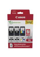 Canon PG-560XL x2/CL-561XL Photo Value Pack - Glänzend - 3er-Pack - Hohe Ergiebigkeit - Schwarz, Farbe (Cyan, Magenta, G
