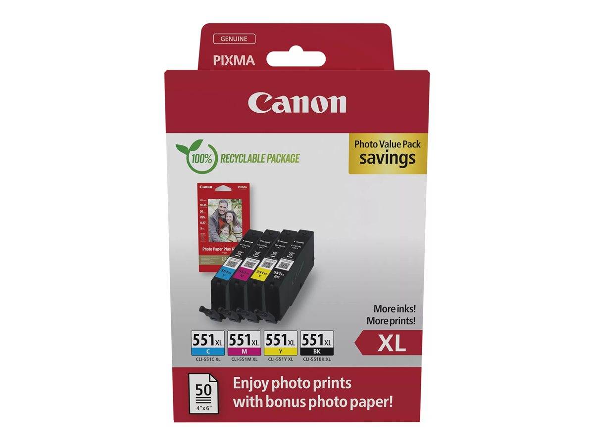 Canon CLI-551XL C/M/Y/BK Photo Value Pack - 4er-Pack