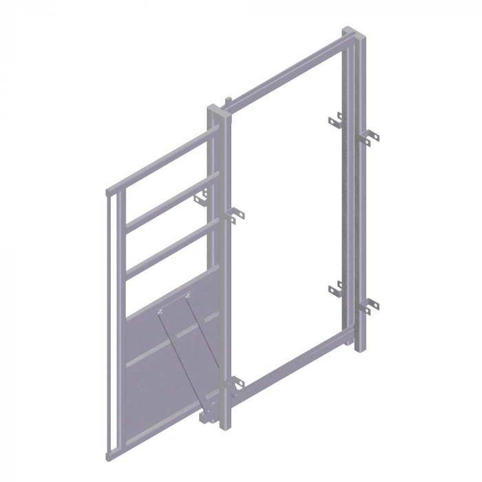 Schiebetüre - Metall feuerverzinkt - Breite 85 cm - Höhe 2,00 m