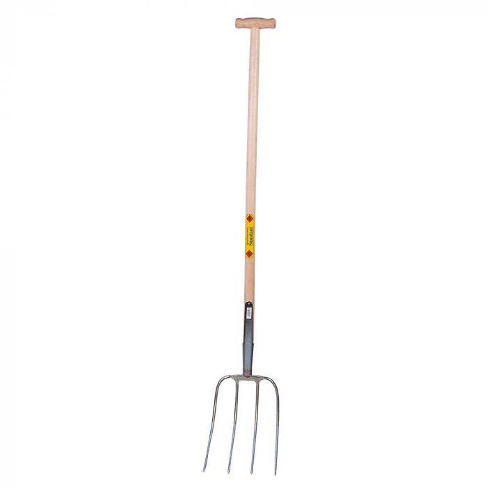 Gabel Abt Standard - Stahl - mit Eschen-T-Stiel - Länge 31 cm - Breite 23 cm - 4 Zinken