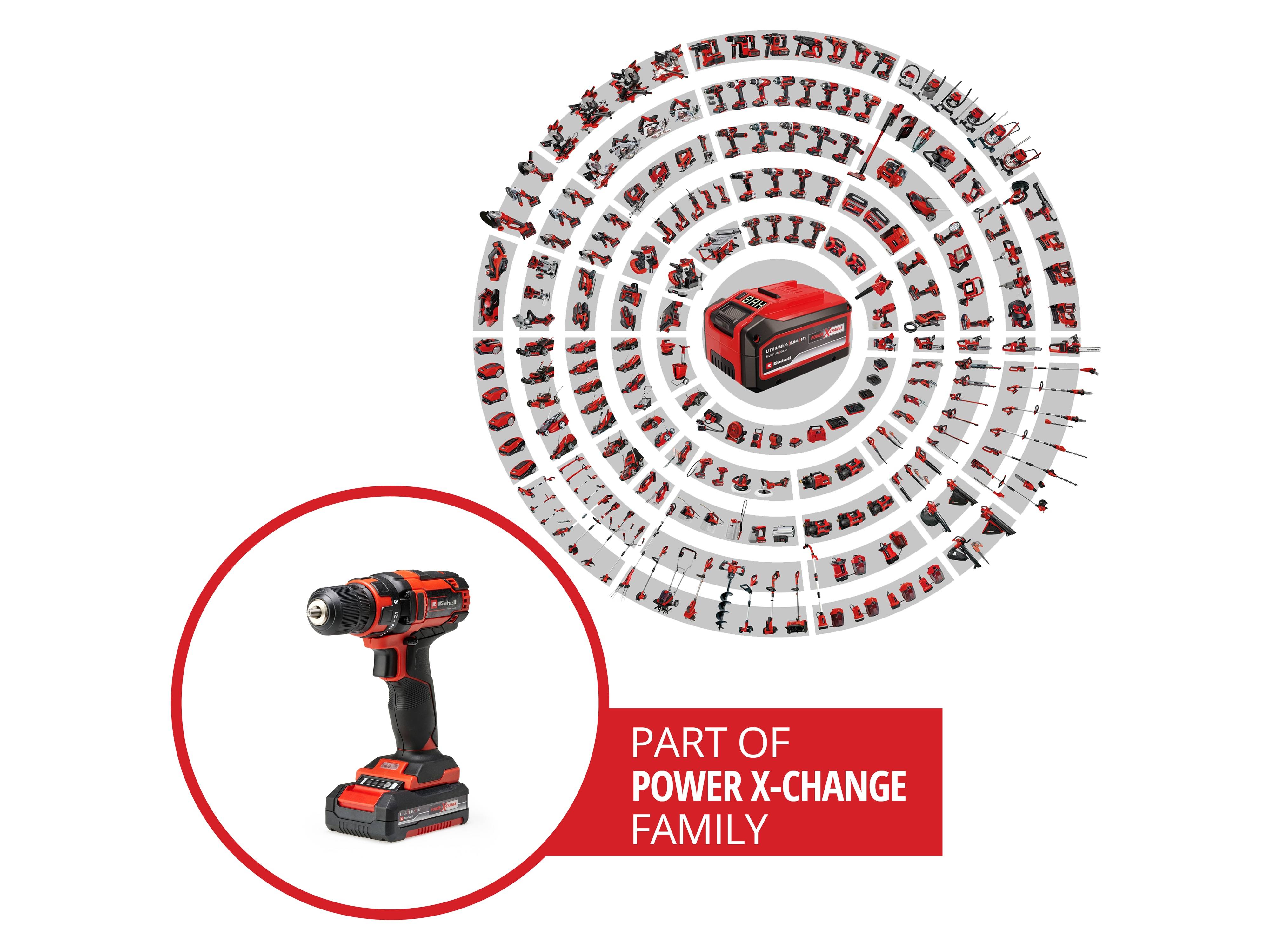 EINHELL Akku-Bohrschrauber TC-CD 18/35 Li Kit, 1,5 Ah