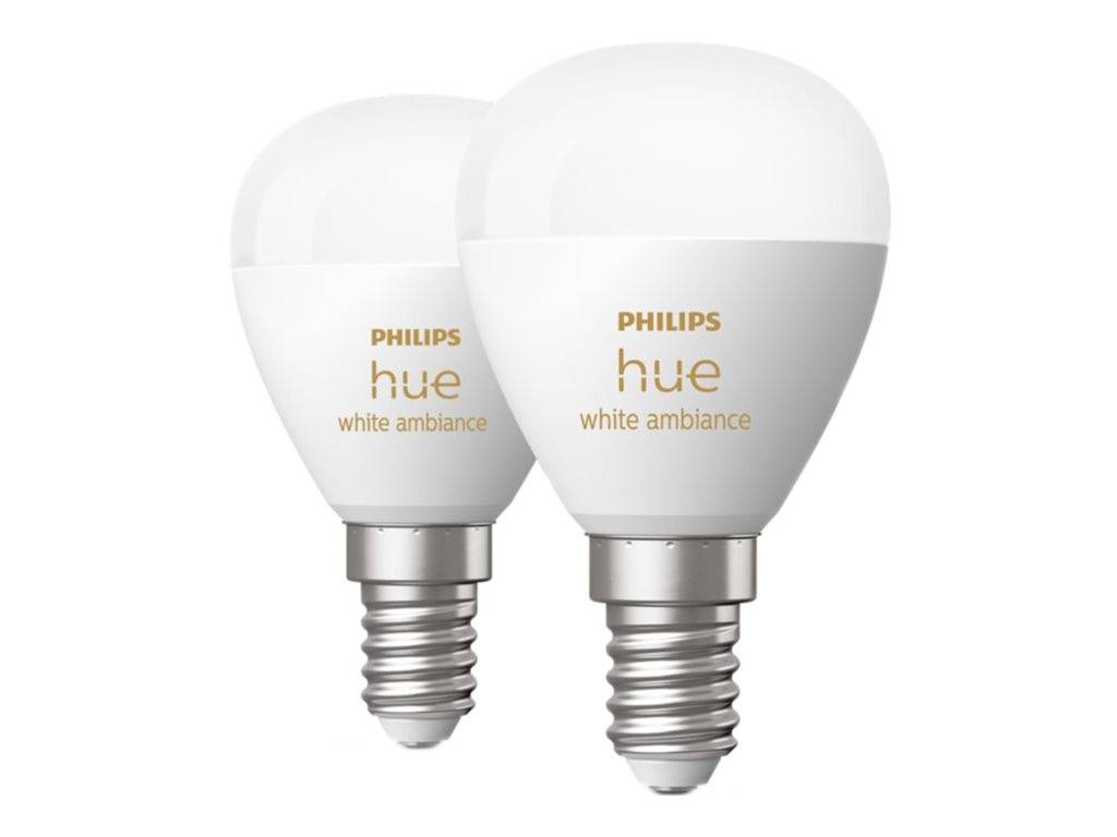 SIGNIFY - Philips Hue White ambiance - LED-Lampe - Form: P45 - E14 - 5.1 W - Klasse F - warmweißes bis kaltweißes Licht