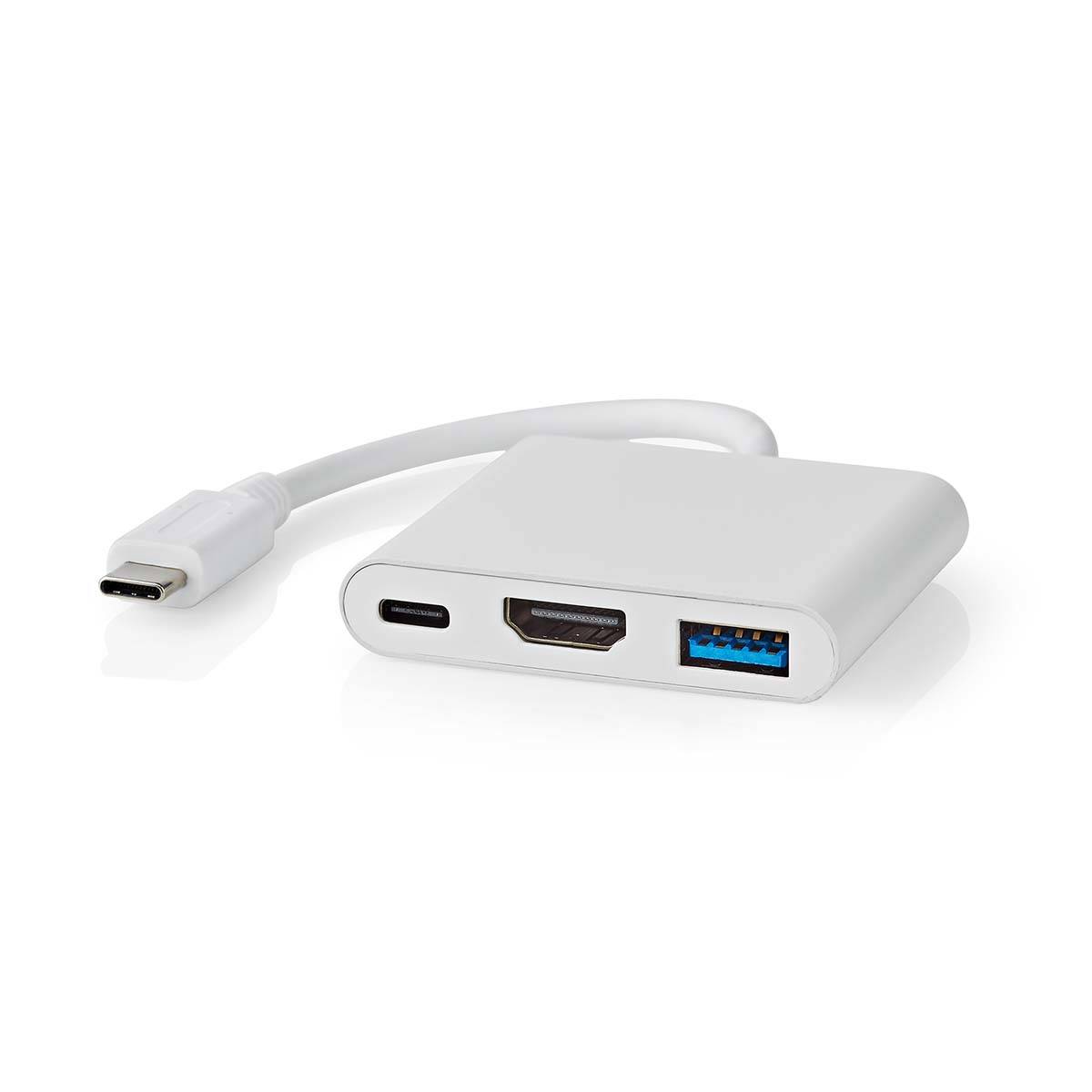 Nedis CCGB64770WT01 - USB Typ-C - HDMI - USB 3.2 Gen 1 (3.1 Gen 1) Type-A - USB 3.2 Gen 1 (3.1 Gen 1) Type-C - 5000 Mbit/s - 30 Hz - 1920 x 1080