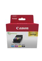 Canon CLI-551 C/M/Y/BK Multipack, 4 Stück(e), Multipack