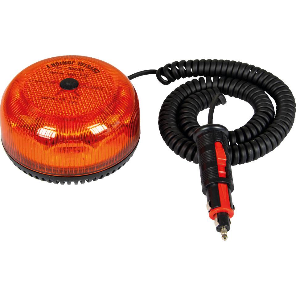 LED Rundumkennleuchte CRYSTAL JUNIOR, Spiralkabel für Zigarettenanzünder, Ø120mm