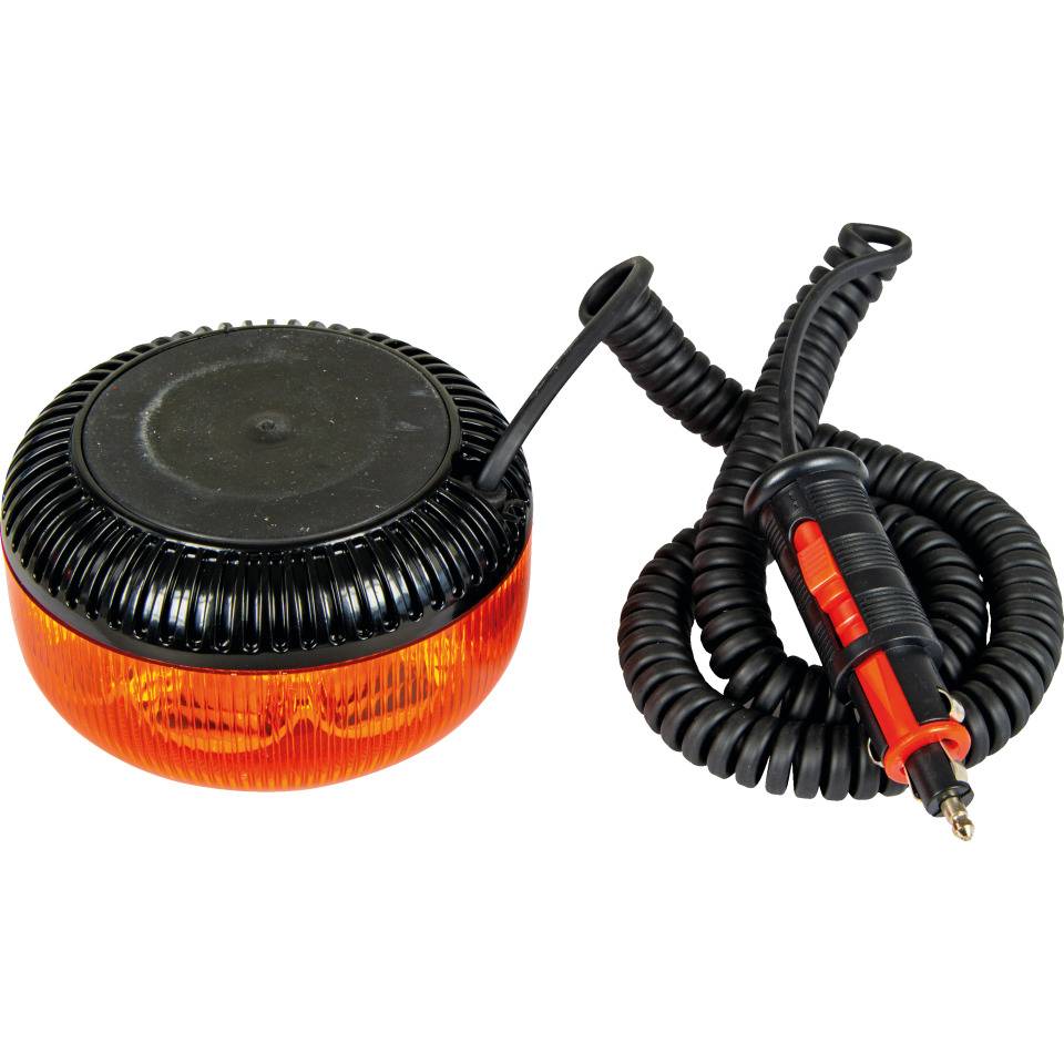 LED Rundumkennleuchte CRYSTAL JUNIOR, Spiralkabel für Zigarettenanzünder, Ø120mm