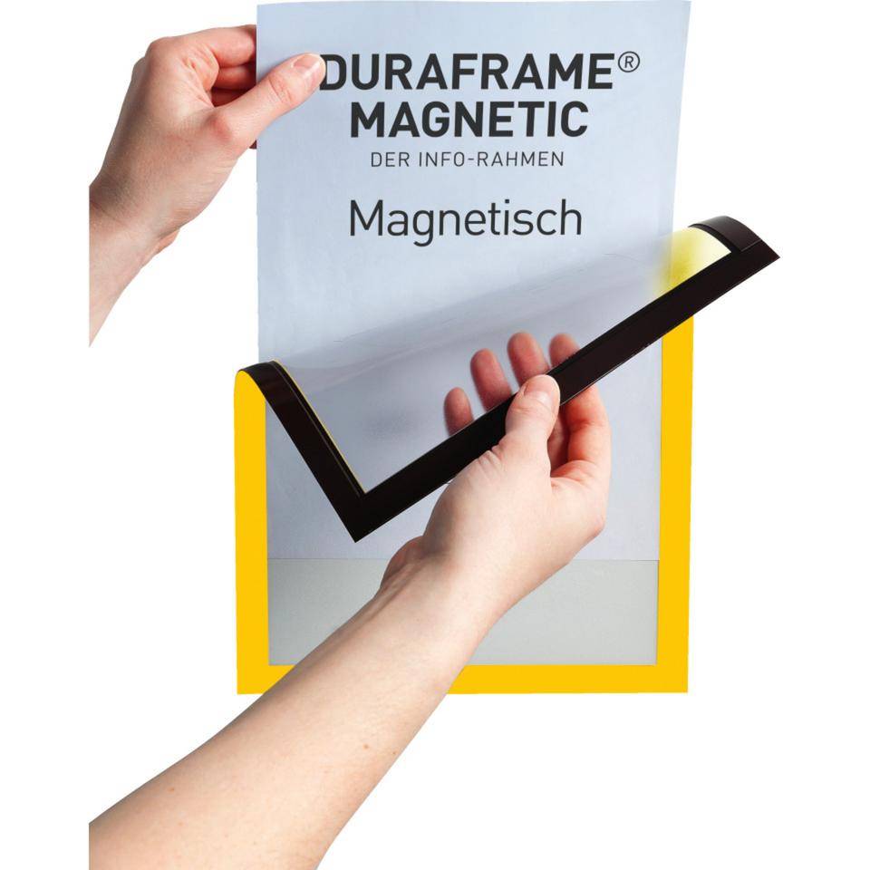 DURABLE Magnetrahmen DURAFRAME MAGNETIC, gelb, magnetisch, DIN A4, 5/VE