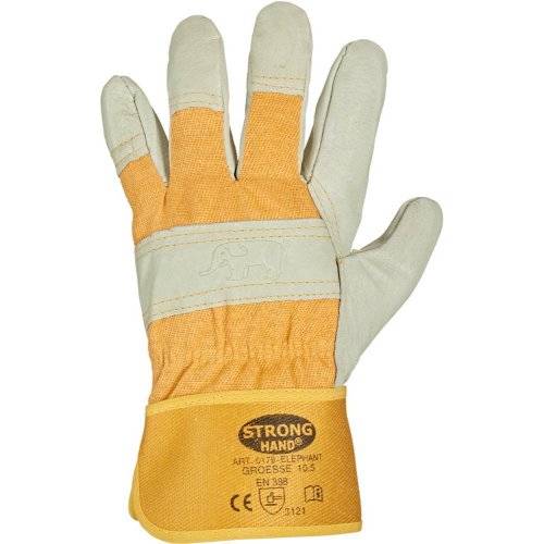 Handsch.Elephant,Schweins leder, gelb