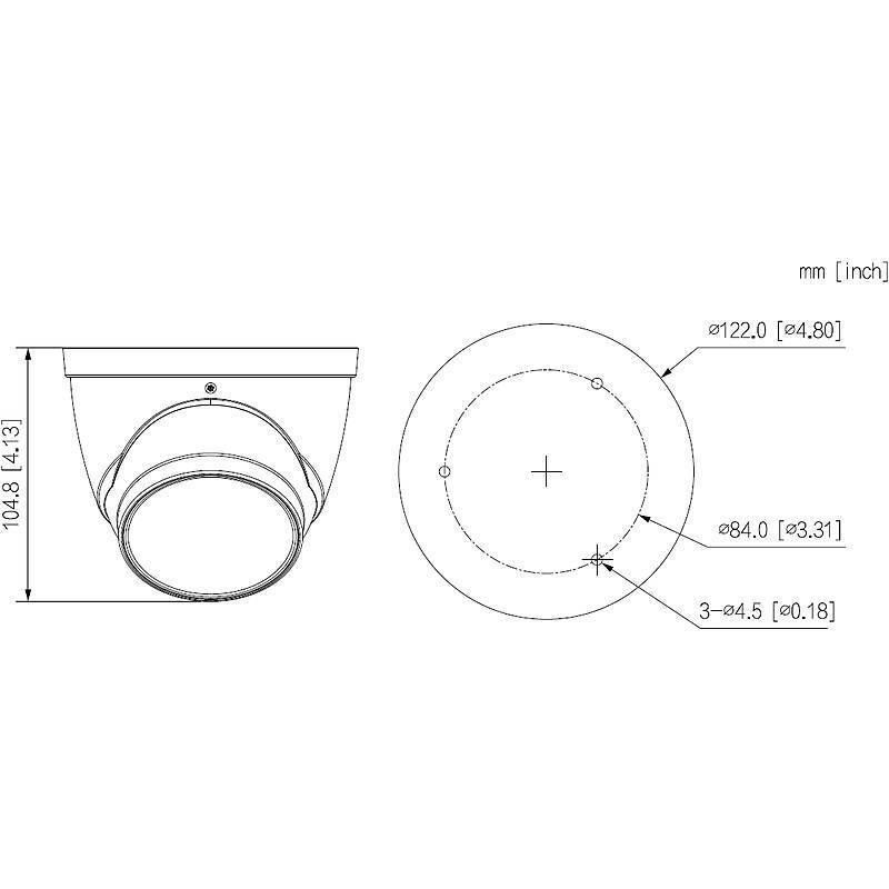 Dahua HAC-HDW1231TP-Z-A HD Kamera 1080p TN IR IP67, 1080pDome Kamera | Blickwinkel:123° - 38° (Objektiv-Brennweite 2,7