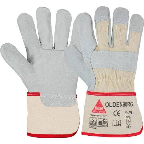 Handschuh Oldenburg, Rind spaltleder,Gr.10