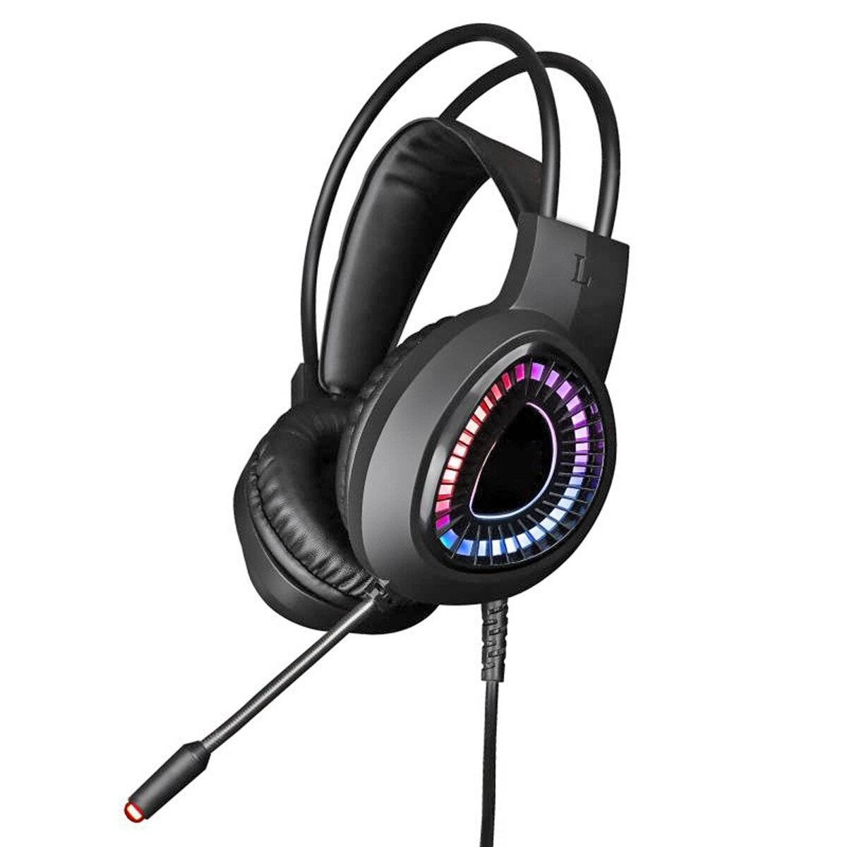 Varr VH8010 Gaming-Headset mit RGB-Beleuchtung, USB 7.1 Hi-Fi Surround Sound - Schwarz