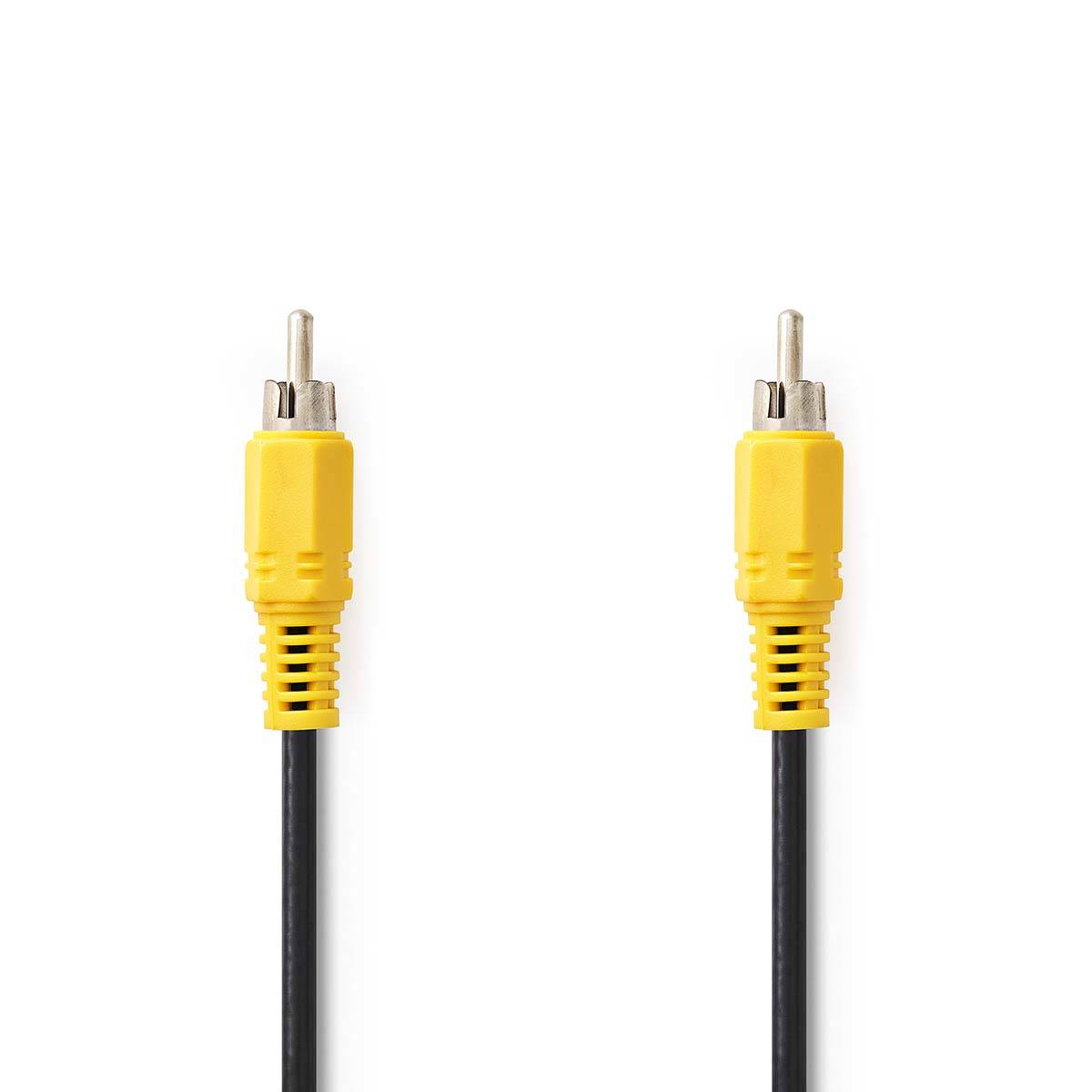 Nedis Composite-Videokabel| RCA|| Vernickelt| 480p| 10.0 m| Rund| PVC| Schwarz - Kabel - Video/Analog