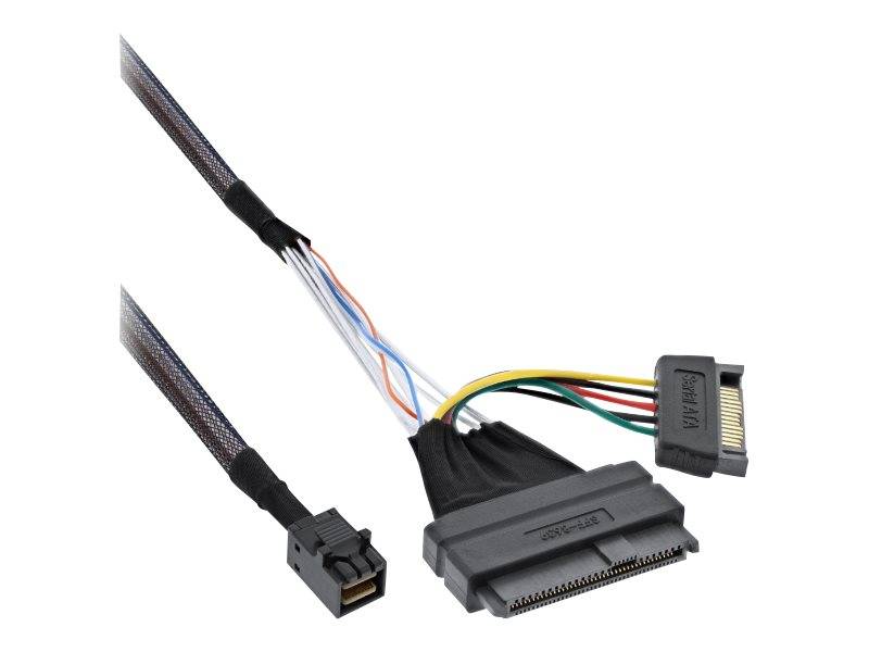 InLine U.2 Anschlusskabel - SSD mit U.2 (SFF-8639) an SFF-8643 + Strom - 0,5m -