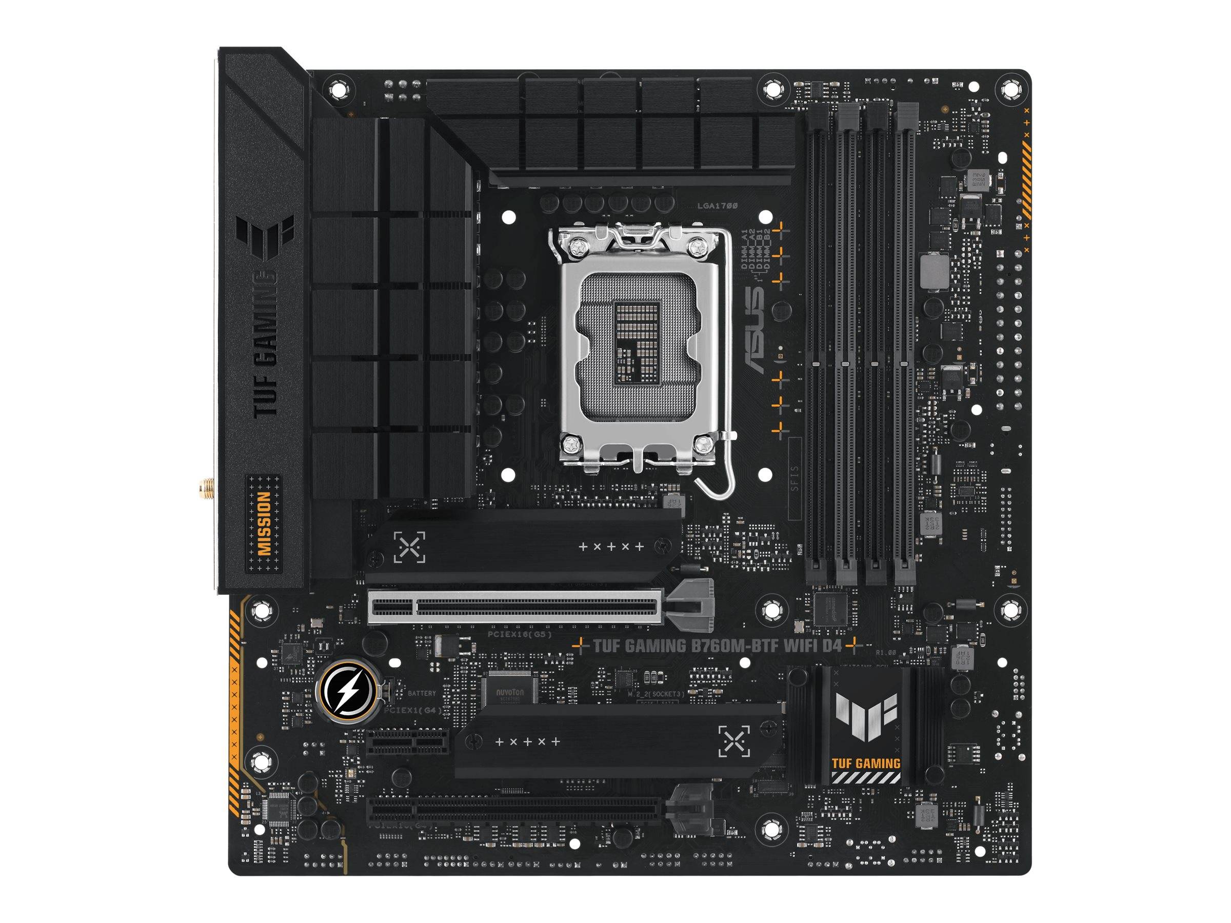 ASUS TUF GAMING B760M-BTF WIFI D4 - Motherboard - micro ATX - LGA1700-Sockel - B760 Chipsatz - USB 3.2 Gen 1, USB 3.2 Ge