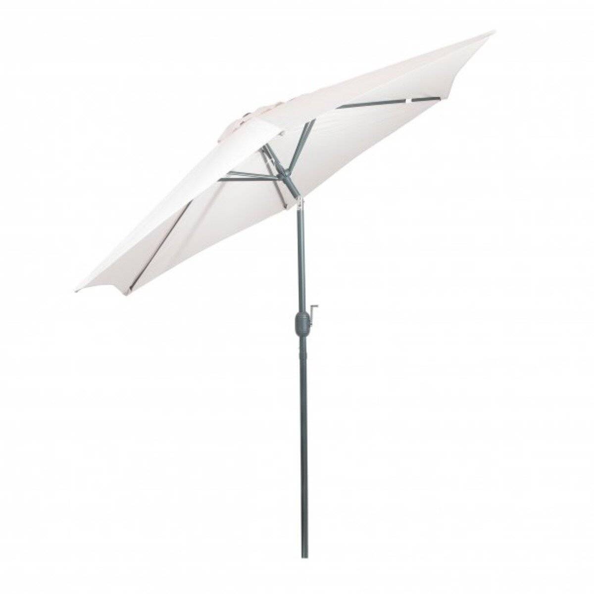 Greemotion Sonnenschirm Ø 270 cm in Beige – mit Kurbel, Knickgelenk & UV-Schutz 35+