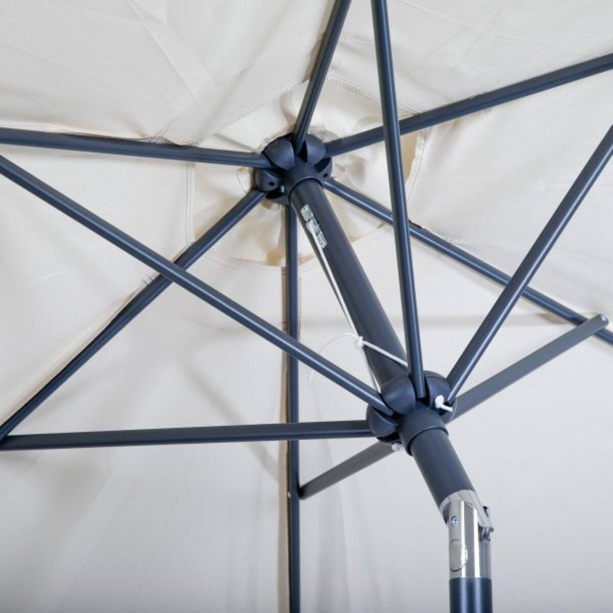 Greemotion Sonnenschirm Ø 270 cm in Beige – mit Kurbel, Knickgelenk & UV-Schutz 35+