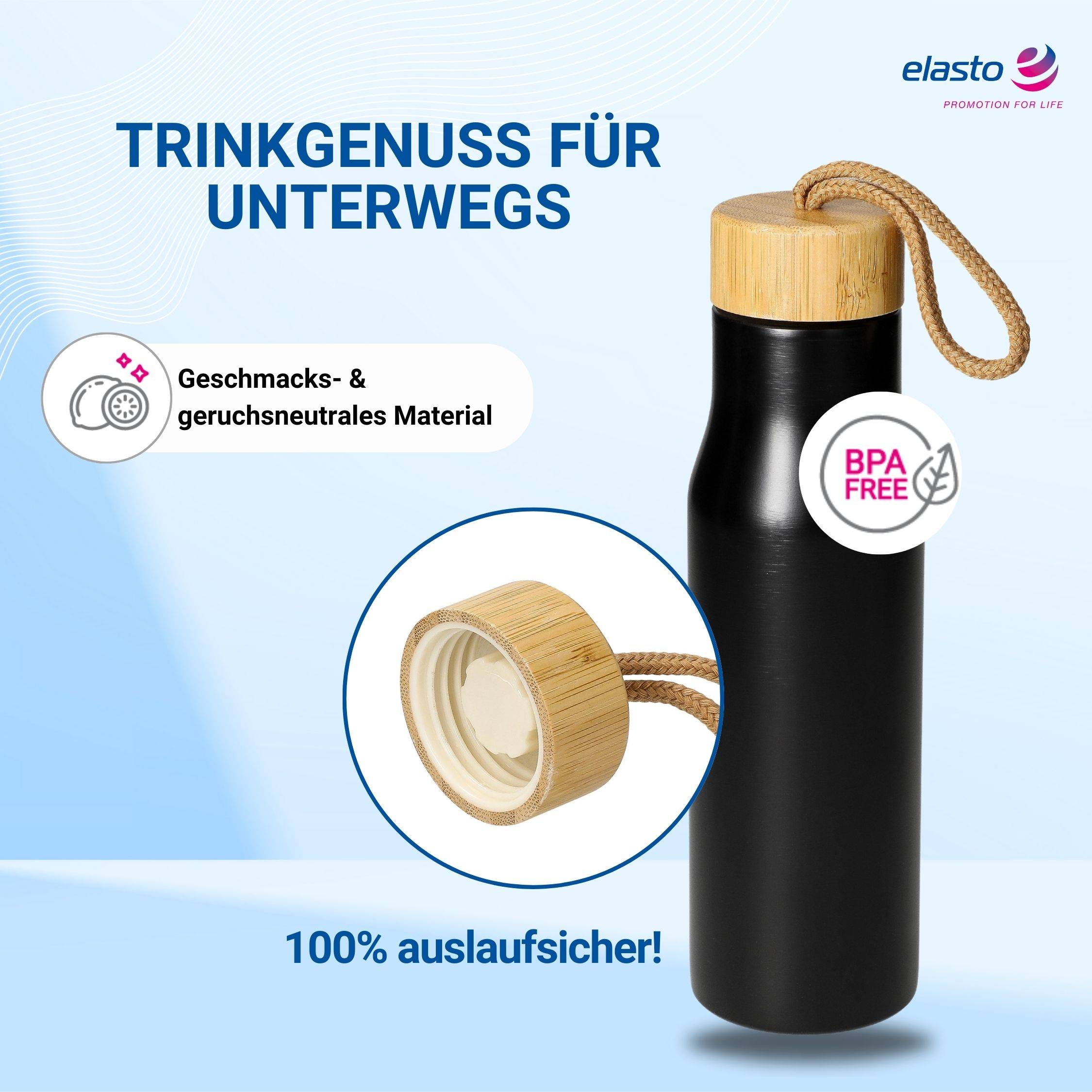 Trinkflasche "Kopenhagen" 500 ml silber