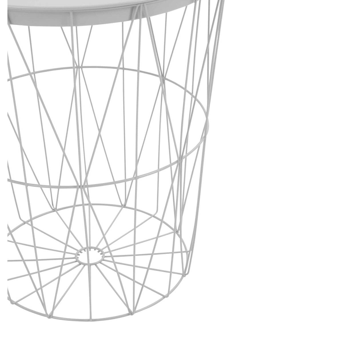 Greemotion Beistelltisch mit abnhembarem Tablett - vielseitig & dekorativ Weiß